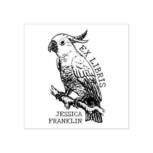 Tampons Encreurs Cockatoo moderne, Bibliothèque Ex Libris Livre (Impression)