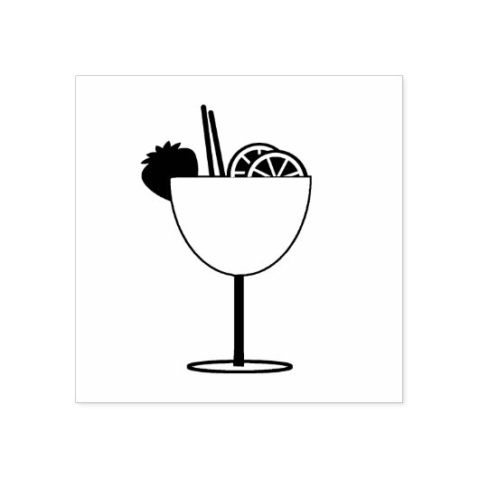 Tampons Encreurs Cocktail Happy Hour avec Timbre d'Art Fruit (Impression)