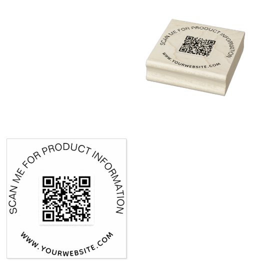 Tampons Encreurs Code qr d'informations sur le produit commercial (Tamponné)