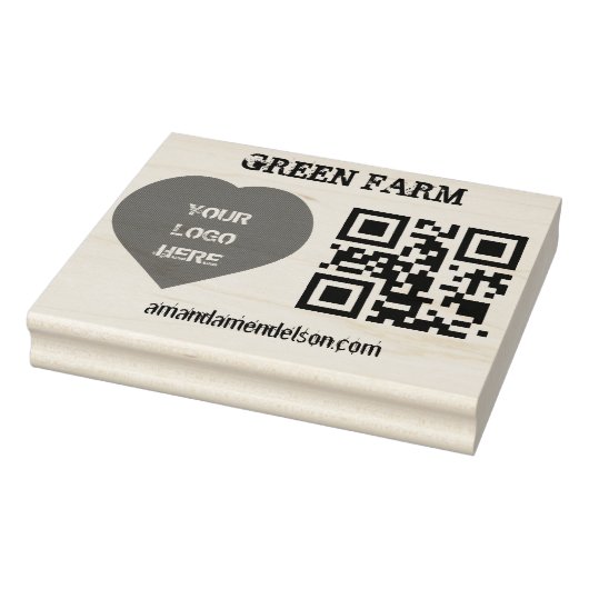 Tampons Encreurs Code Qr et logo de l'entreprise (Tampon)