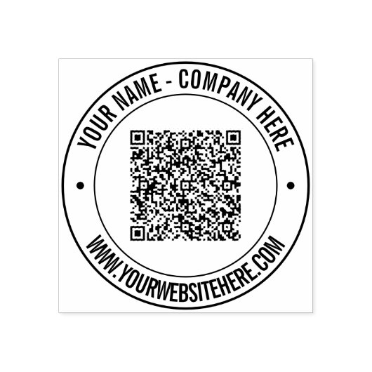 Tampons Encreurs Code QR et timbre en caoutchouc rond commercial (Impression)