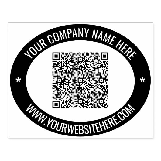 Tampons Encreurs Code QR et timbre en caoutchouc rond du texte pers (Impression)