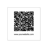 Tampons Encreurs Code QR Moderne Simple Et Site Web Bois Art Timbre (Impression)