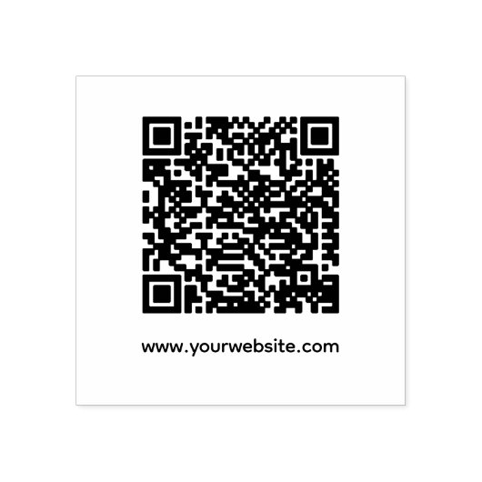 Tampons Encreurs Code QR Moderne Simple Et Site Web Bois Art Timbre (Impression)
