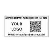 Tampons Encreurs Code QR personnalisé Info Logo Timbre en caoutchou (Impression)