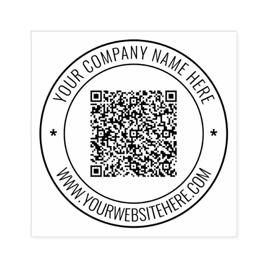 Tampons Encreurs Code QR personnalisé Info Nom Site Web Entreprise (Impression)