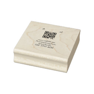 Tampons Encreurs code QR personnalisé simple ajoutez votre nom text