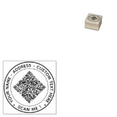Tampons Encreurs Code QR personnalisé Texte Modèle en caoutchouc ro (Tamponné)