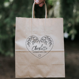 Tampons Encreurs Coeur botanique mignon fait main avec amour, Grand