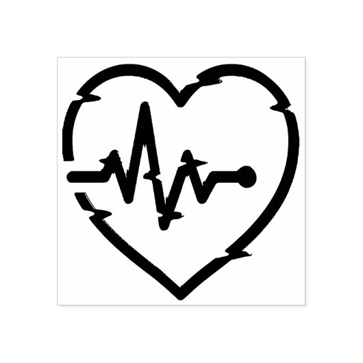 Tampons Encreurs Coeur Check Wood Art Timbre (Impression)