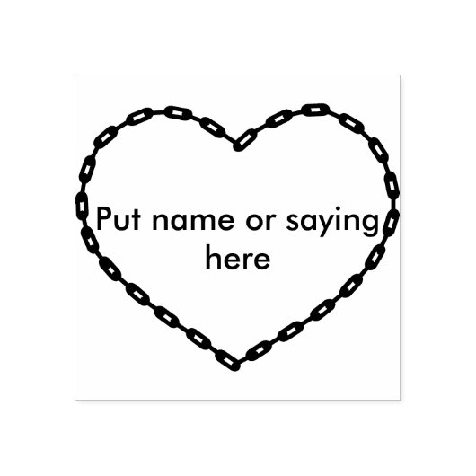 Tampons Encreurs Coeur de chaîne forme 2 illustration (Impression)