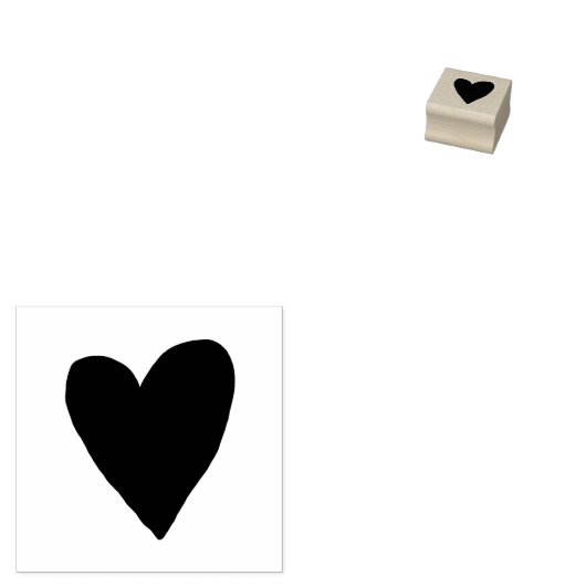 Tampons Encreurs Coeur de timbre en caoutchouc (Tamponné)