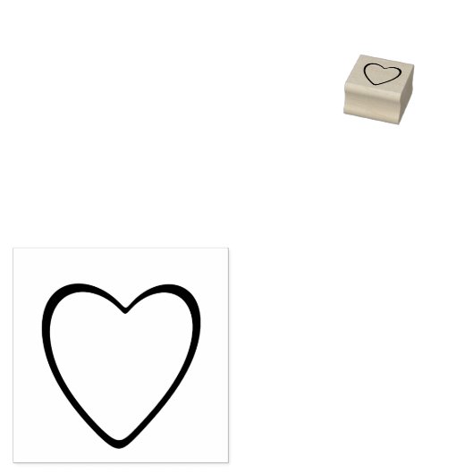 Tampons Encreurs Coeur de timbre en caoutchouc mini mignon (Tamponné)