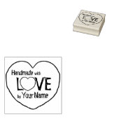 Tampons Encreurs Coeur ♥ doux CUSTOM "fait main avec amour" Timbre  (Tamponné)