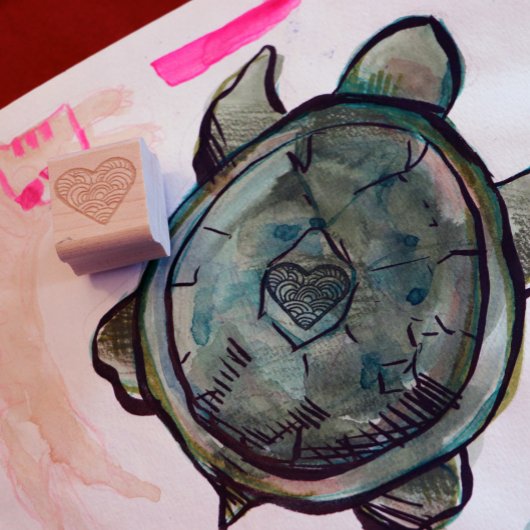 Tampons Encreurs Coeur mignon