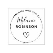 Tampons Encreurs Coeur mignon | Fait À La Main Avec Amour Par Nom P (Impression)