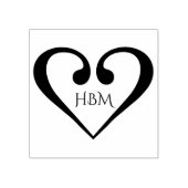 Tampons Encreurs Coeur monogramme (Impression)