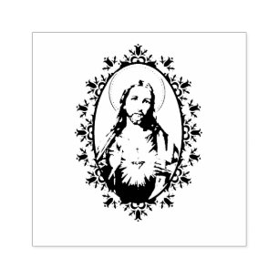 Tampons Encreurs Coeur sacré de frontière décorative de Jésus