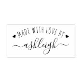 Tampons Encreurs Cœurs doux & écriture faits avec amour | Nom perso (Impression)