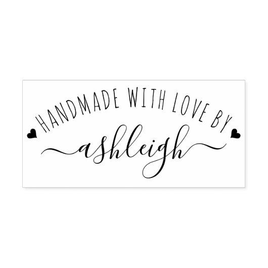 Tampons Encreurs Coeurs doux & Script fait main avec nom d'amour (Impression)