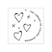 Tampons Encreurs Coeurs mignons Étoiles Doodle Livre personnalisé m (Impression)