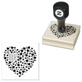 Tampons Encreurs Coeurs pleins de coeur Aimer Noir (Tamponné)