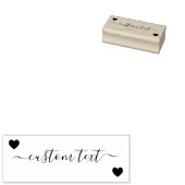 Tampons Encreurs Coeurs Texte personnalisé signature simple (Tamponné)