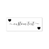 Tampons Encreurs Coeurs Texte personnalisé signature simple (Impression)