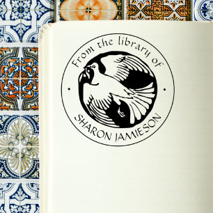 Tampons Encreurs Colombe de la Paix Rustique Vintage de la Biblioth