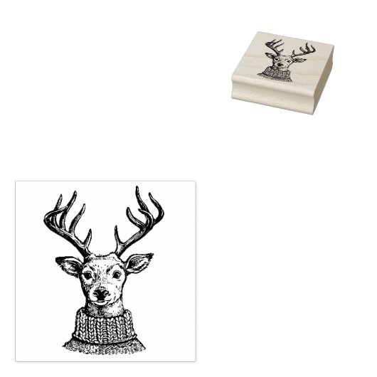 Tampons Encreurs Comic Deer avec pull (Tamponné)