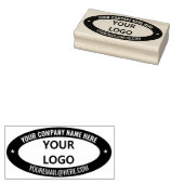 Tampons Encreurs Company Logo Name Info Oval Rubber Stamp Example (Tamponné)