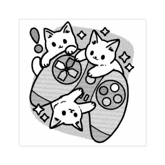 Tampons Encreurs Conception de gamer de chat - Purr sur Gamer Joyst (Impression)