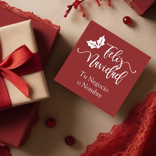 Tampons Encreurs Conception de Typographie Heureuse Noël et Houx