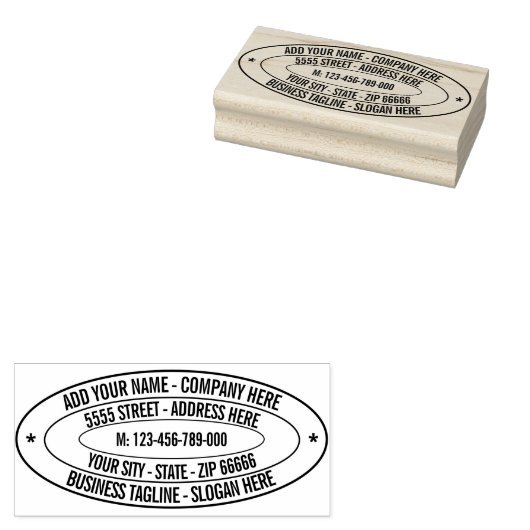 Tampons Encreurs Concevez votre propre adresse Timbre en caoutchouc (Tamponné)