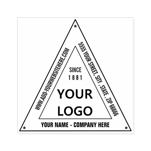 Tampons Encreurs Concevez votre propre adresse Triangle Timbre en c (Impression)