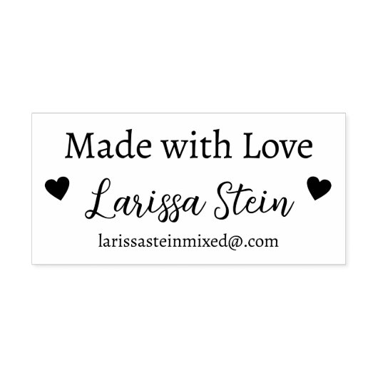 Tampons Encreurs Conçu Avec Amour Signature Personnalisée (Impression)