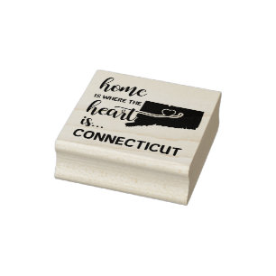Tampons Encreurs Connecticut est là où se trouve le coeur