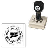 Tampons Encreurs connecticut rustique joyeux noël adresse de retour (Tamponné)