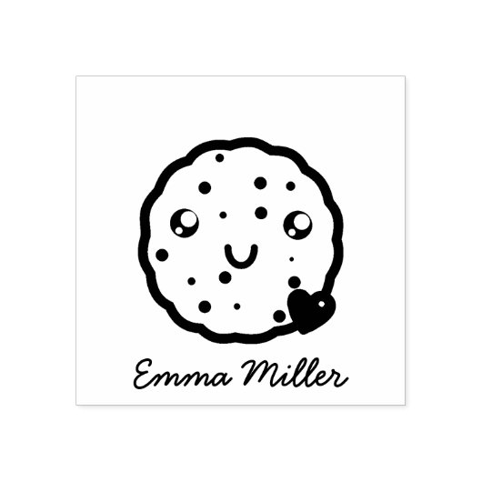 Tampons Encreurs Cookie Cutter Nom personnalisé Signature (Impression)