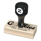 Tampons Encreurs Cookies cuits avec amour par nom personnalisé (Tampon)