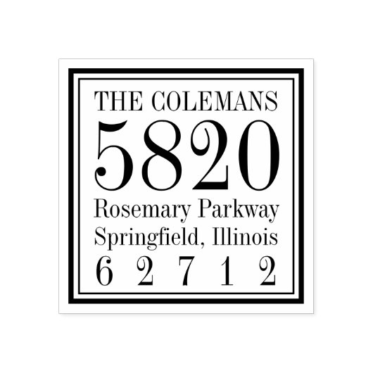 Tampons Encreurs Cool Carré Timbre en bois personnalisé (Impression)