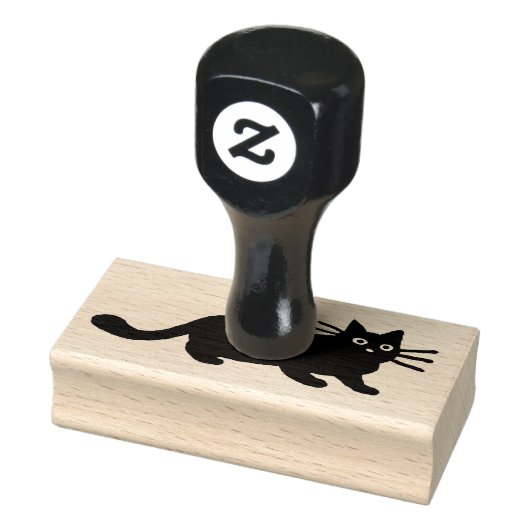 Tampons Encreurs Cool Kitty Cat | Timbre en caoutchouc de chat noir (Tampon)