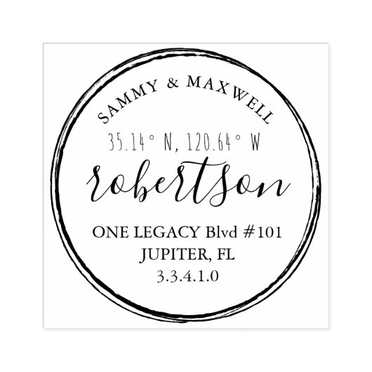 Tampons Encreurs Coordonnées personnalisées Adresse de retour (Impression)