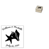 Tampons Encreurs Coquillages d'été Timbre de Faire-part en bois (Tamponné)