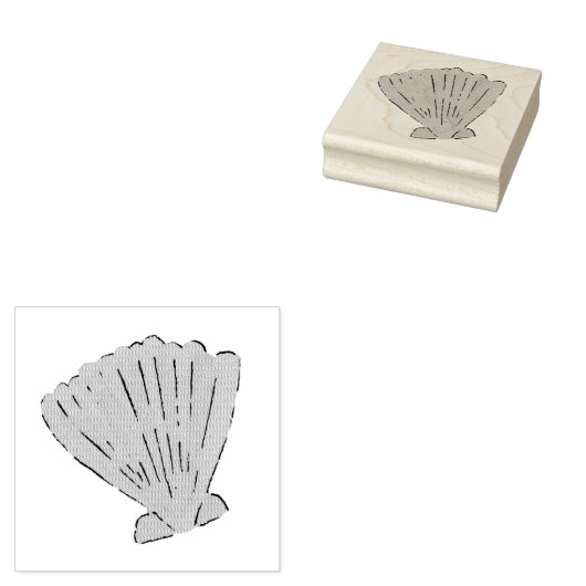 Tampons Encreurs Coquille côtière de la mer de St Jacques (Tamponné)