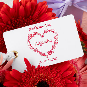 Tampons Encreurs Corazón de Ramitas & Flores Silvestres para Quince