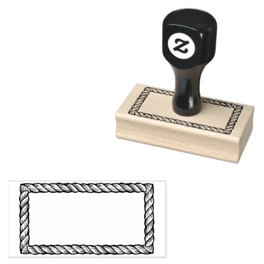 Tampons Encreurs Corde rustique simple rectangulaire 1x2 (Tamponné)