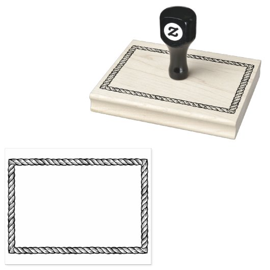 Tampons Encreurs Corde rustique simple rectangulaire 2x3 (Tamponné)