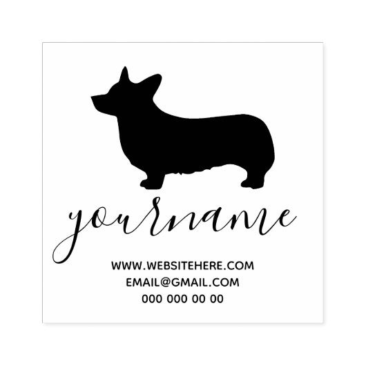 Tampons Encreurs Corgi Chien race Canine Kennel (Impression)
