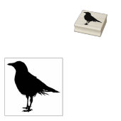 Tampons Encreurs Corneille debout en silhouette (Tamponné)